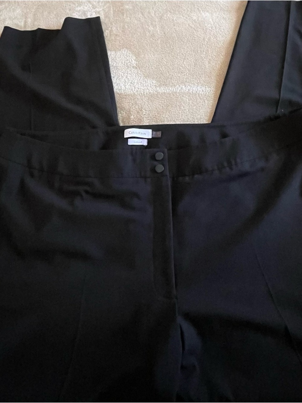 Calvin Klein Black Women's Dress Pants Plus 24W